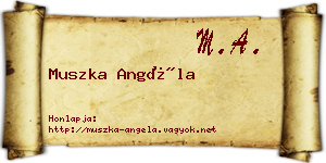Muszka Angéla névjegykártya